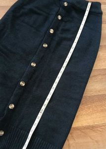 Black Button Skirt