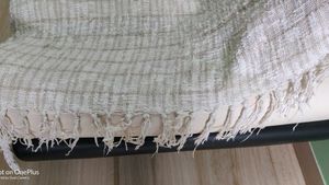 Textured White Sofa Throw