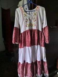 Boho Embroidered Midi Dress
