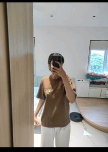 Brown Graphic Print Tee