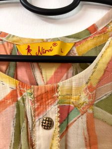 Perfect Office going Summery Kurta in Peach color