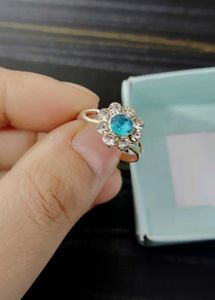 ADJUSTABLE BLUE STONE RING