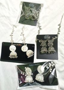 Shreeji Silver Jhumka Earrings