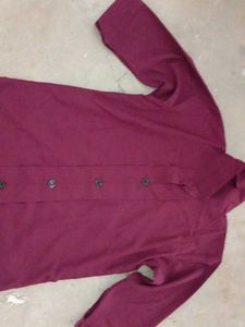 Maroon Button-Down Shirt