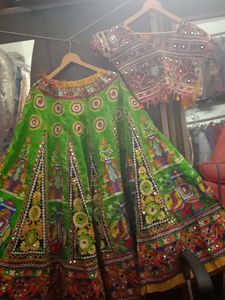 Green Garba Choli