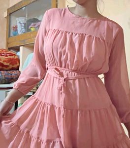 Tiered Pink Dress