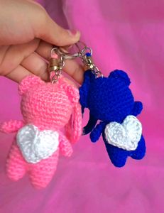 Crochet Couple Keychains 💗💙