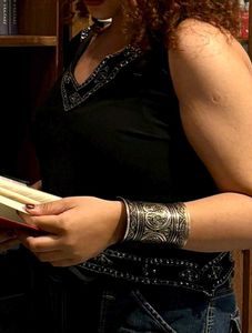 SEXY&#39; BLACK Embellished TOP