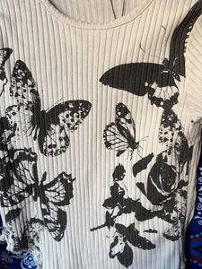 Butterfly Print Top
