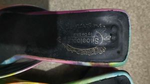 Tie-Dye Block Heel Mules
