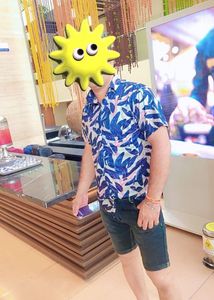 Leaf Print Casual Shirt
