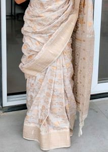 Party Wear Weaving Saree With Unstiched Blouse