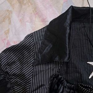 Office Siren Striped Fitted Shirt
