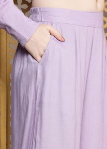 Floral Embroidered CuffedSleeves Kurta &amp; Trouser