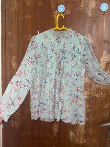 Floral Tiered Long Sleeve Top