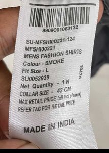 Men&#39;s Smoke Grey Casual Shirt