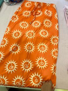 Orange Sun Print Coord Set