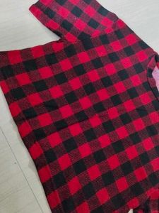 Red &amp; Black Checkered Tee