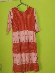 Striped Pink &amp; Red Kurti