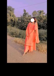 Peach Embroidered Salwar Kameez