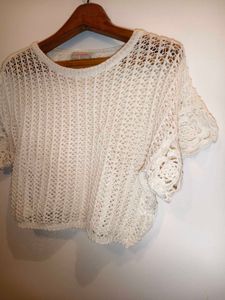 Crochet Knit Top Size S/M/L