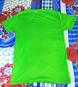 InkTees Men Round Neck Polyester Green Tshirt