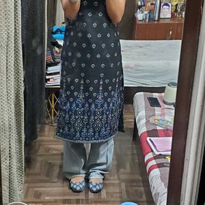 Elegant Black Printed Kurta