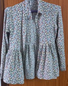 Printed Peplum Shirt