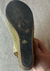 Golden Glitter Heels