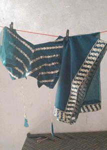 pink and Blue Lehenga Choli Combo Set