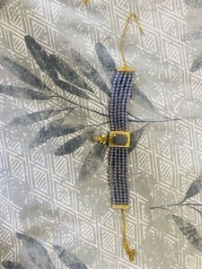 Charming Grey Beaded Necklace