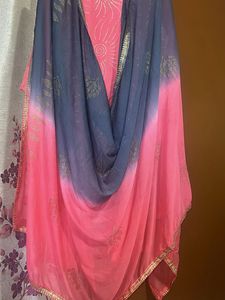 Pink Kurta Sets with Silver Embellishments