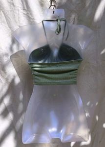 479. Green Halter Crop Top