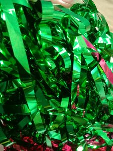 Birthday Foil Curtain Pack Of 3 (2 Green And 1 Red)