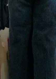 denim charcoal shade baggy jeans