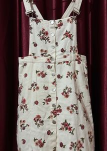 gorgeous off white floral dungaree