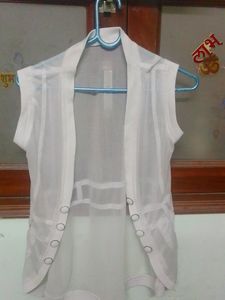 White Net Short Shrug