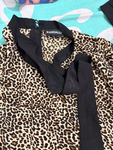KAS New York Leopard Print Blouse