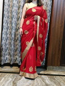 Elegant Red Saree