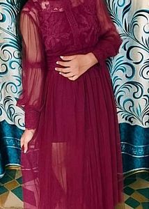 Elegant Purple Chiffon Maxi Dress