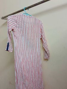 Striped Embroidered Kurta