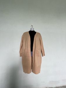 Long Beige Cardigan