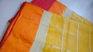 Formal Cotton Yellow Saree