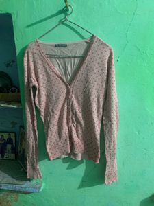 Pink Knit Cardigan