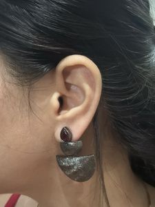 Oxidized Earrings with free Maang Tikka