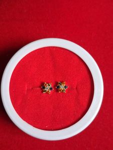 Floral Stud Earrings Gold