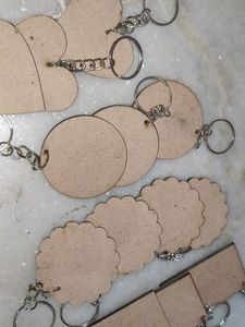 Total 14 Wood Keyring Making ❤️