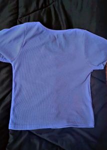 Lilac Ribbed Button Tank Top