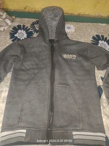 Dark Grey Jacket With Cap