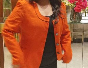 Chic Orange Blazer